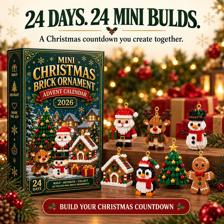 🎄 Calendrier de l’Avent – 24 mini ornements de Noël à construire et accrocher. 🧱✨