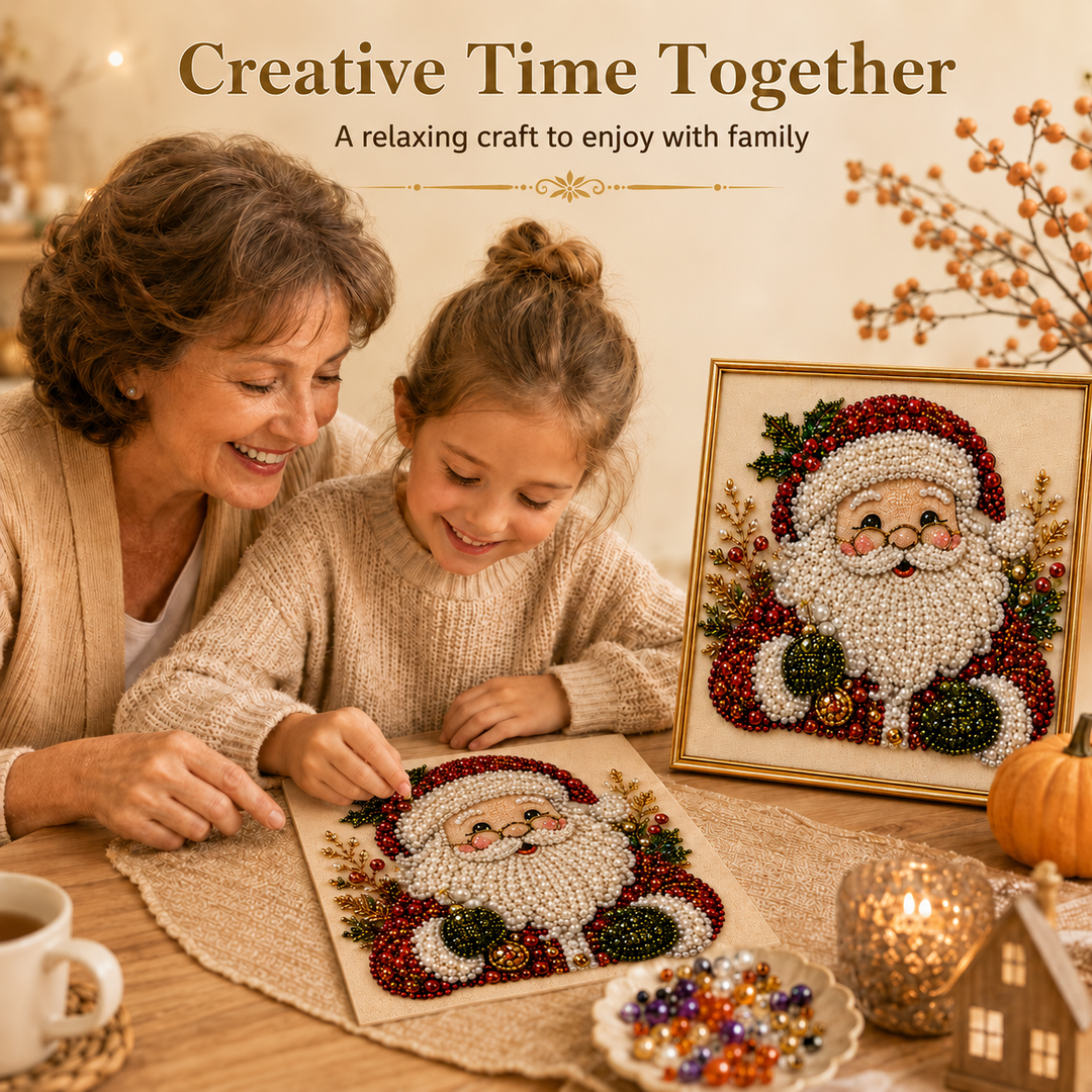 Kit d'art de peinture diamant de perles de Noël, relaxant et adapté aux débutants