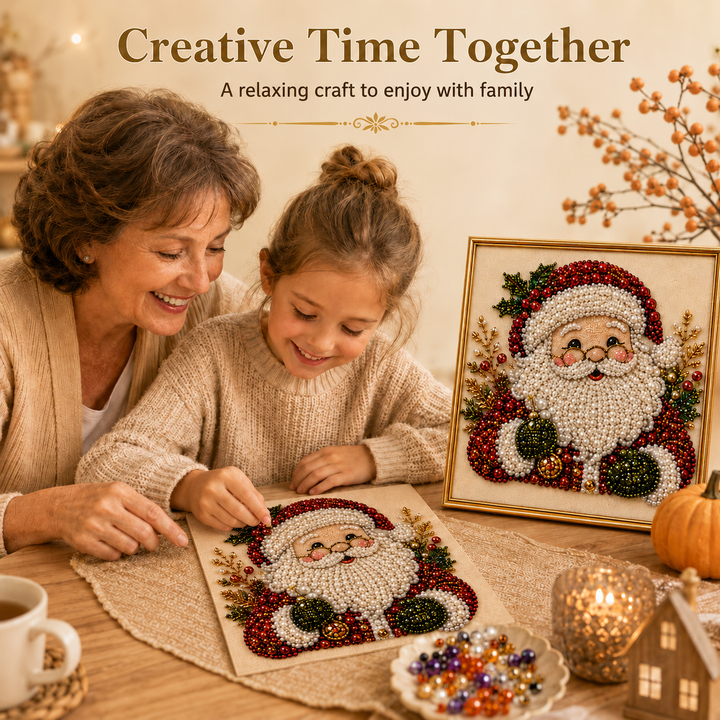 Kit d'art de peinture diamant de perles de Noël, relaxant et adapté aux débutants