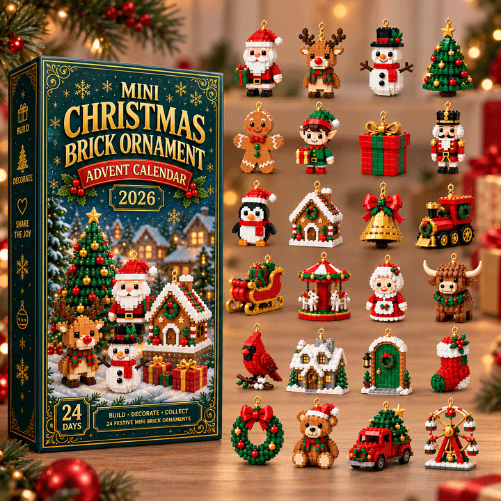 🎄 Calendrier de l’Avent – 24 mini ornements de Noël à construire et accrocher. 🧱✨