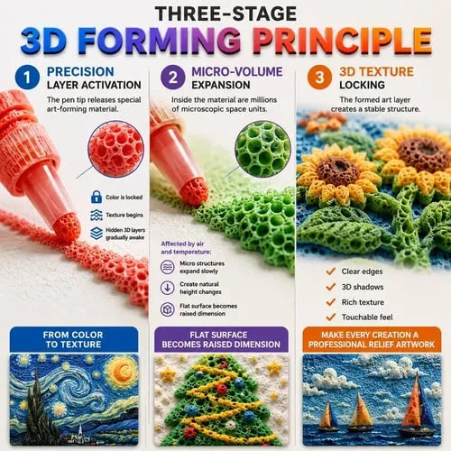 🎁🔮Stylo magique – Dessinez en 3D d'un seul trait !