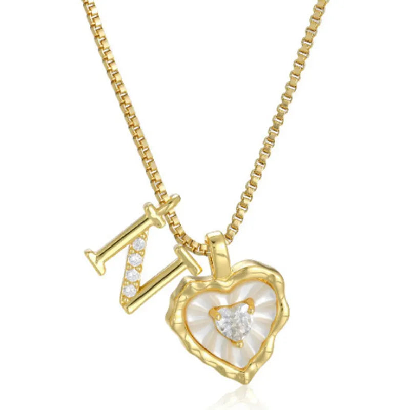 💛 Collier Cœur Initiale – Chaîne Délicate ✨