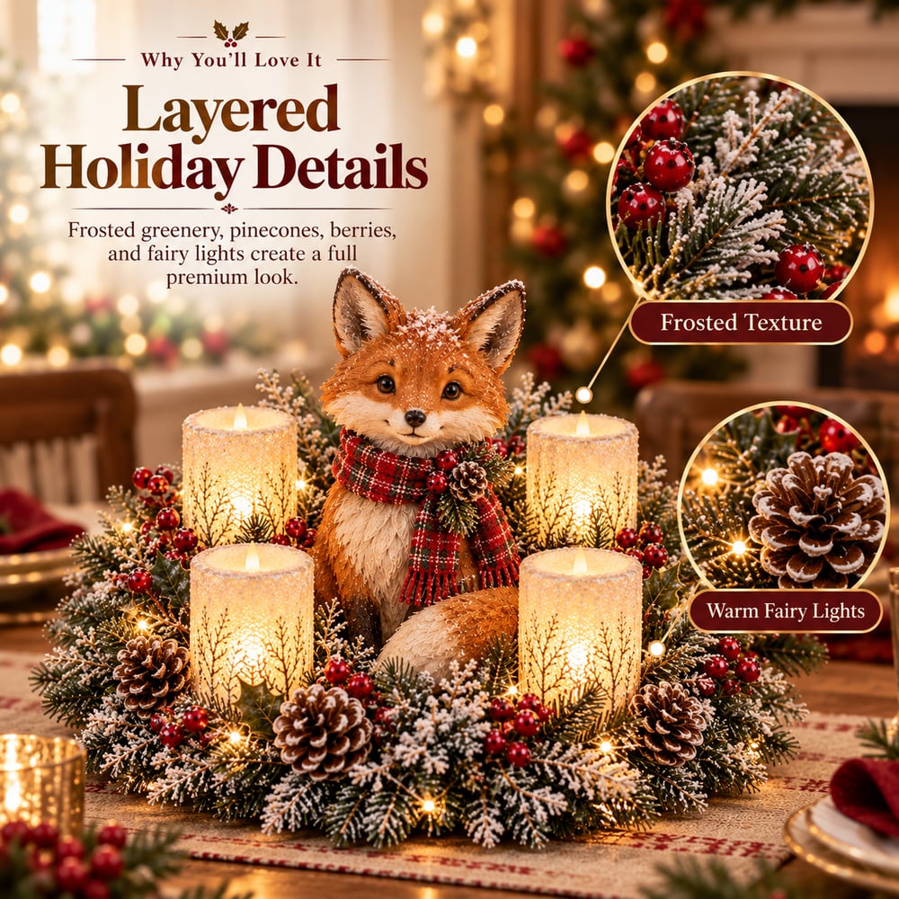 ✨ Animaux de la forêt illuminés par des bougies LED. 🎁🌟