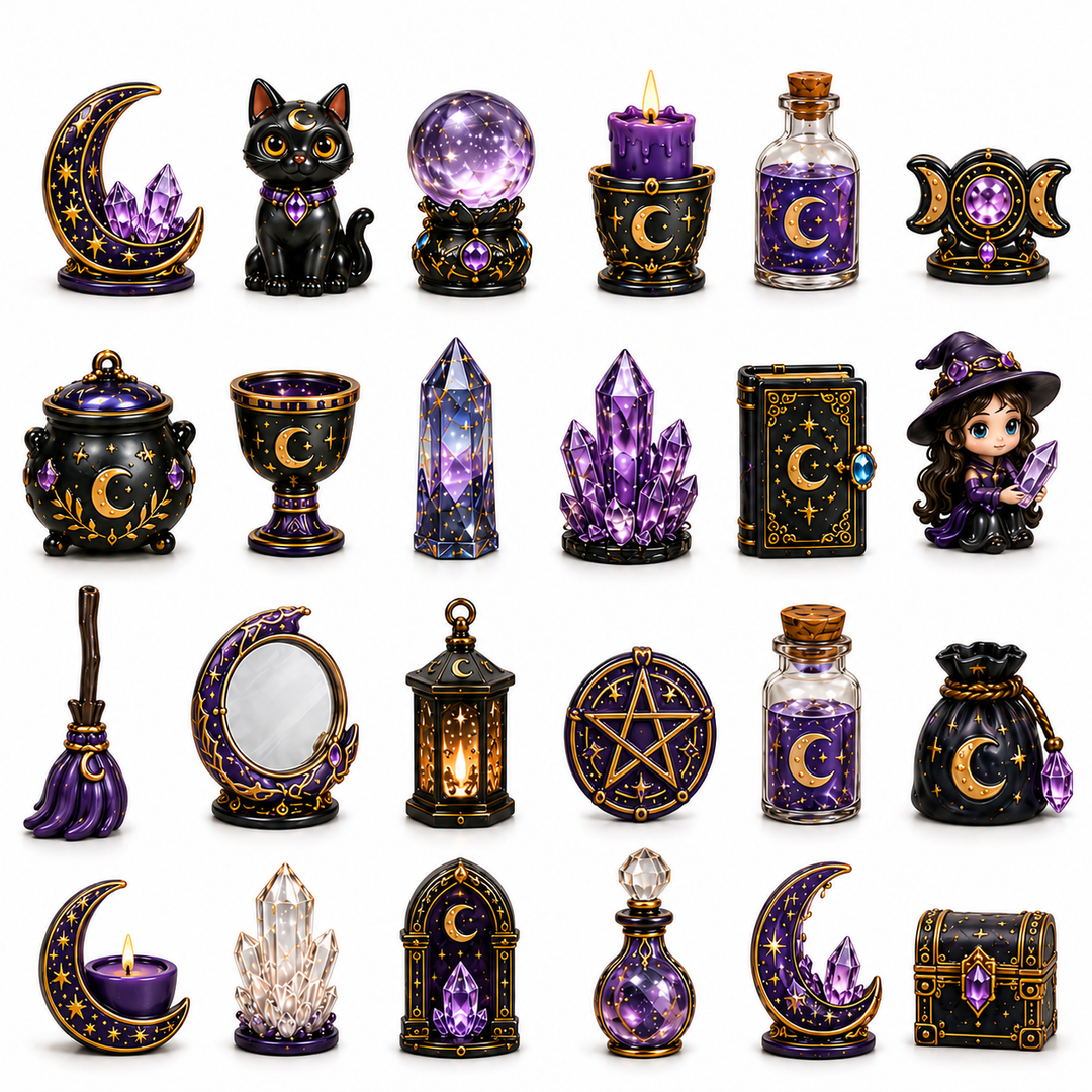 Calendrier de l’Avent Crystal Witch 2027 – 24 Jours de Magie et de Miniatures Mystiques