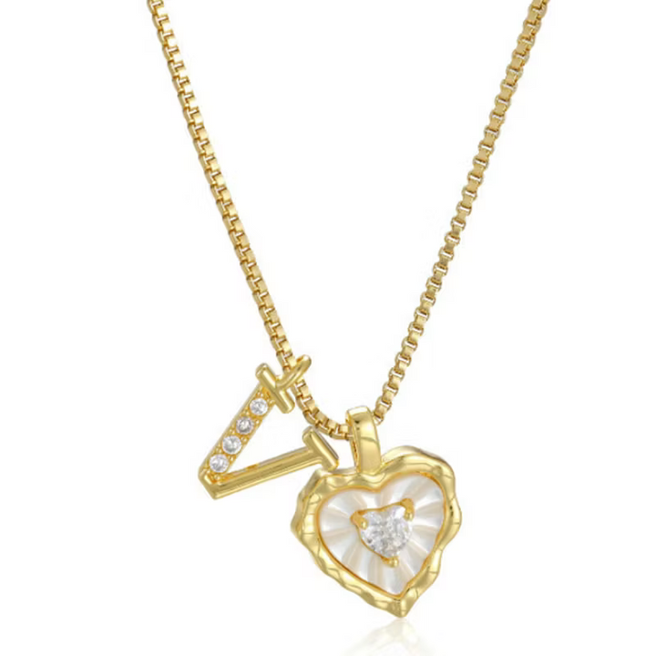 💛 Collier Cœur Initiale – Chaîne Délicate ✨