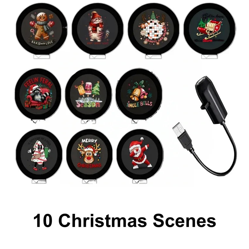✨Projecteur de Noël HD Plug-&-Play – 6 ou 10 scènes festives