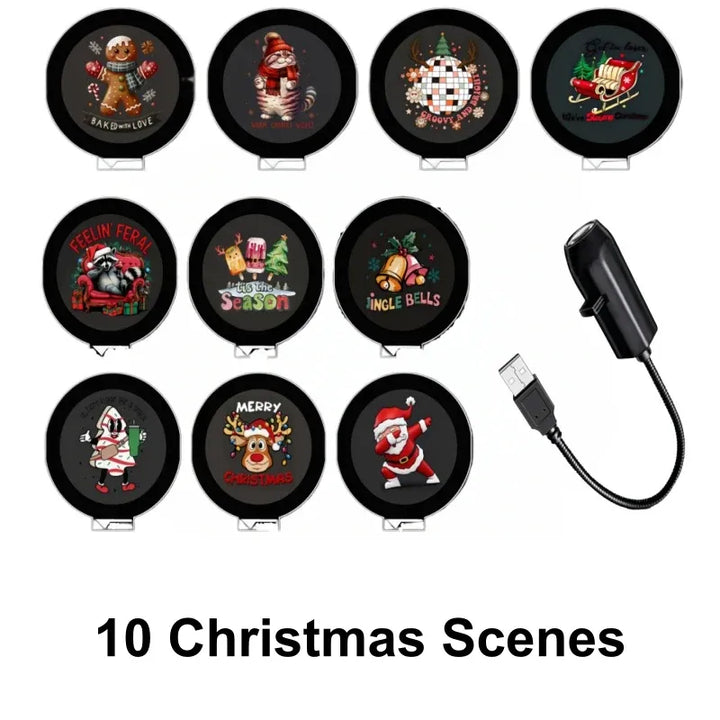 ✨Projecteur de Noël HD Plug-&-Play – 6 ou 10 scènes festives