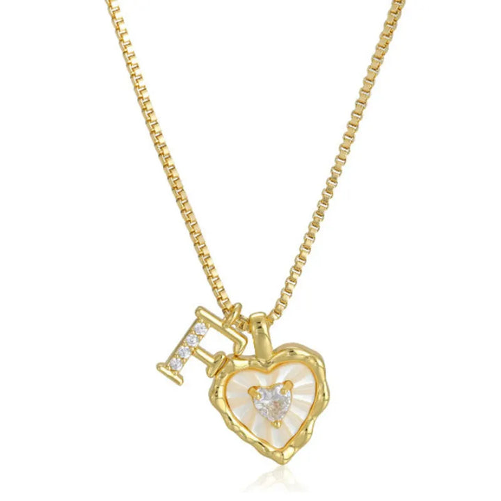💛 Collier Cœur Initiale – Chaîne Délicate ✨