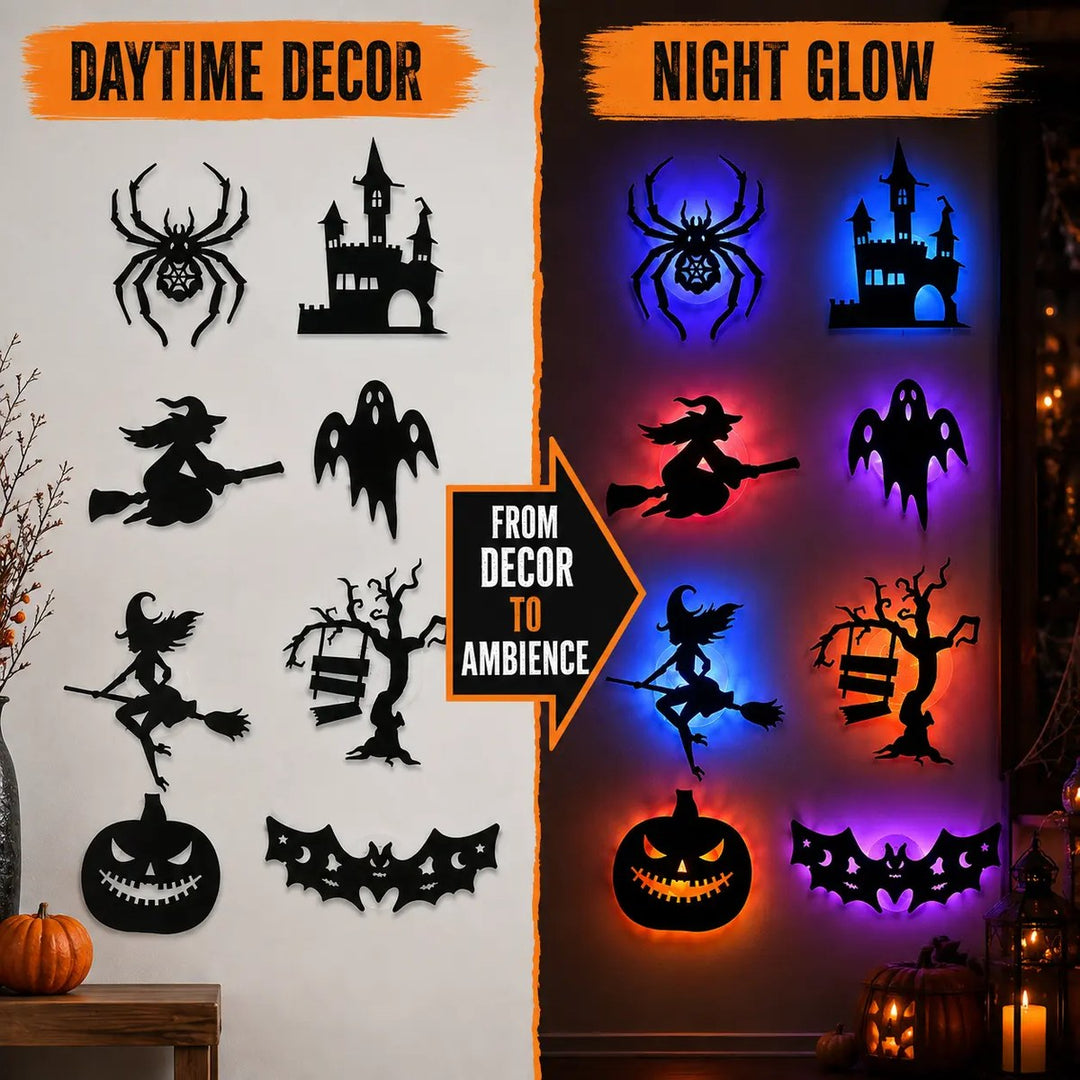 Silhouettes LED Halloween – Décoration Adhésive