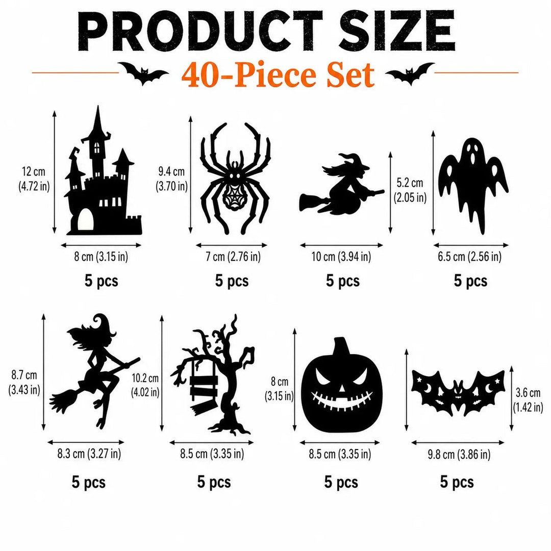 Silhouettes LED Halloween – Décoration Adhésive