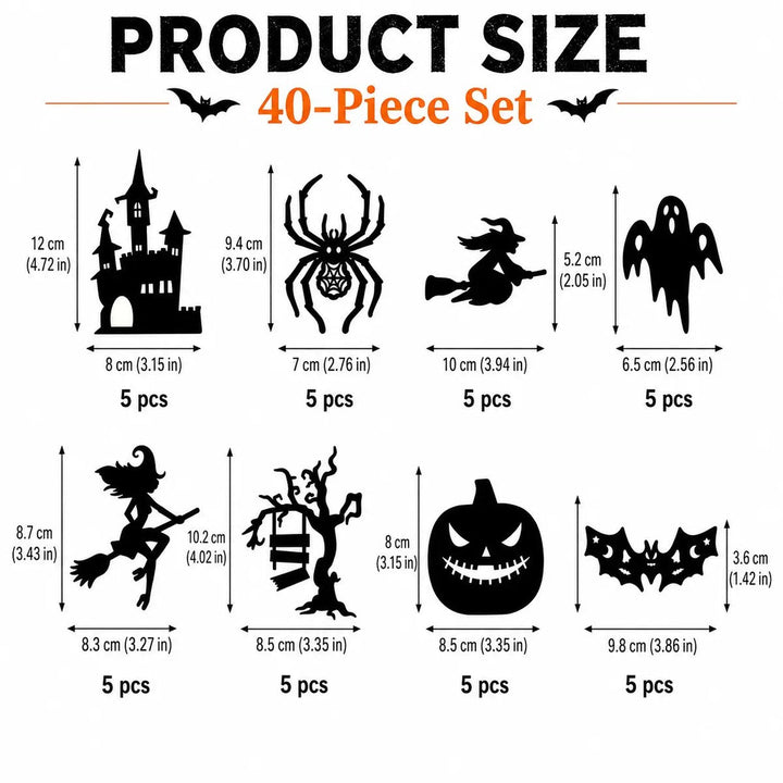 Silhouettes LED Halloween – Décoration Adhésive