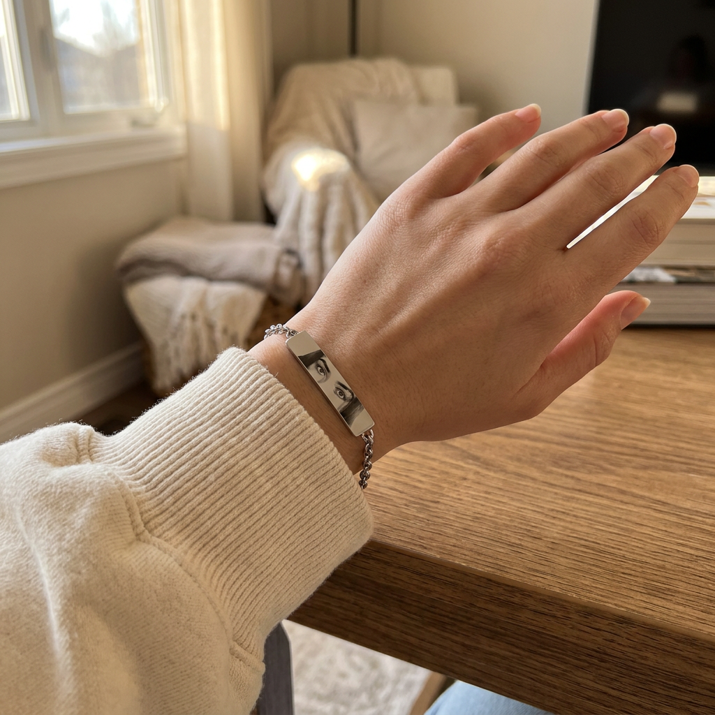 Bracelet personnalisé avec photo des yeux