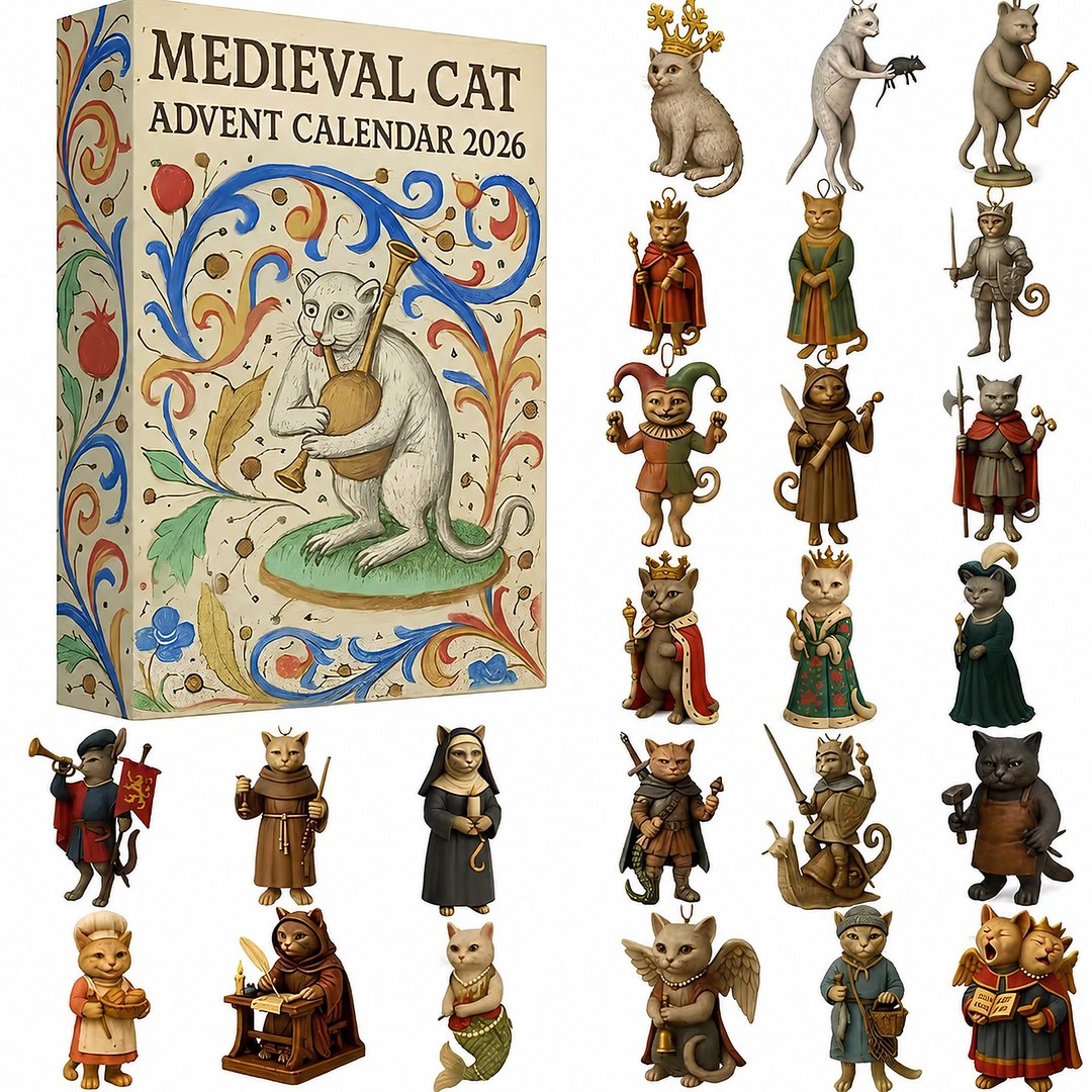 🔥 Édition limitée – Plus que 100 ! ✨ Calendrier de l’Avent Chat Médiéval 2026