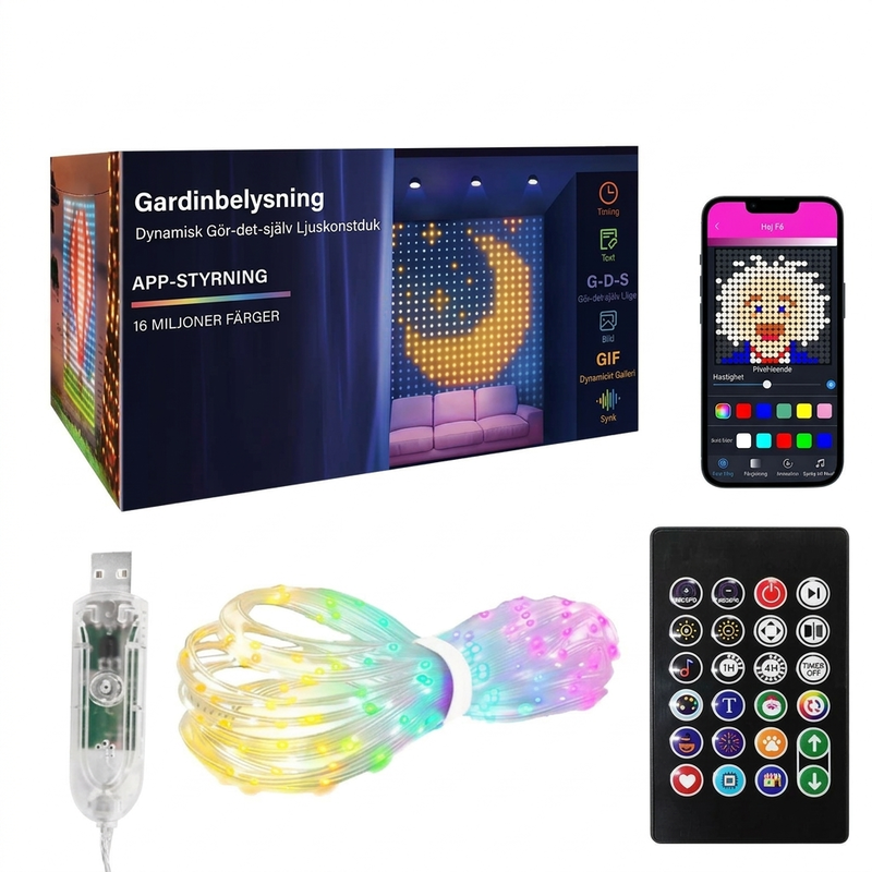 ✨ Guirlande LED rideau – Étanche, intérieur & extérieur ✨