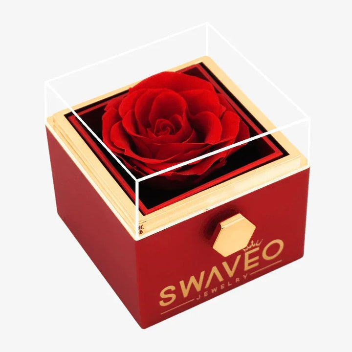 Coffret Rose Éternelle avec Collier Gravé