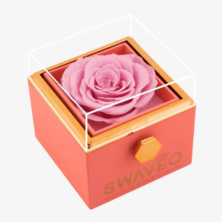Coffret Rose Éternelle avec Collier Gravé