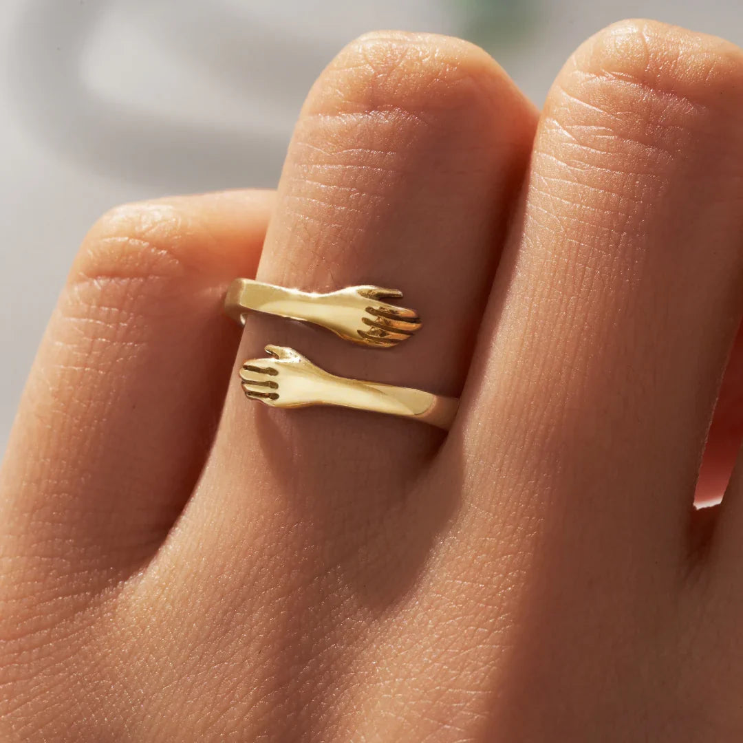 Bague « Étreinte Dorée »