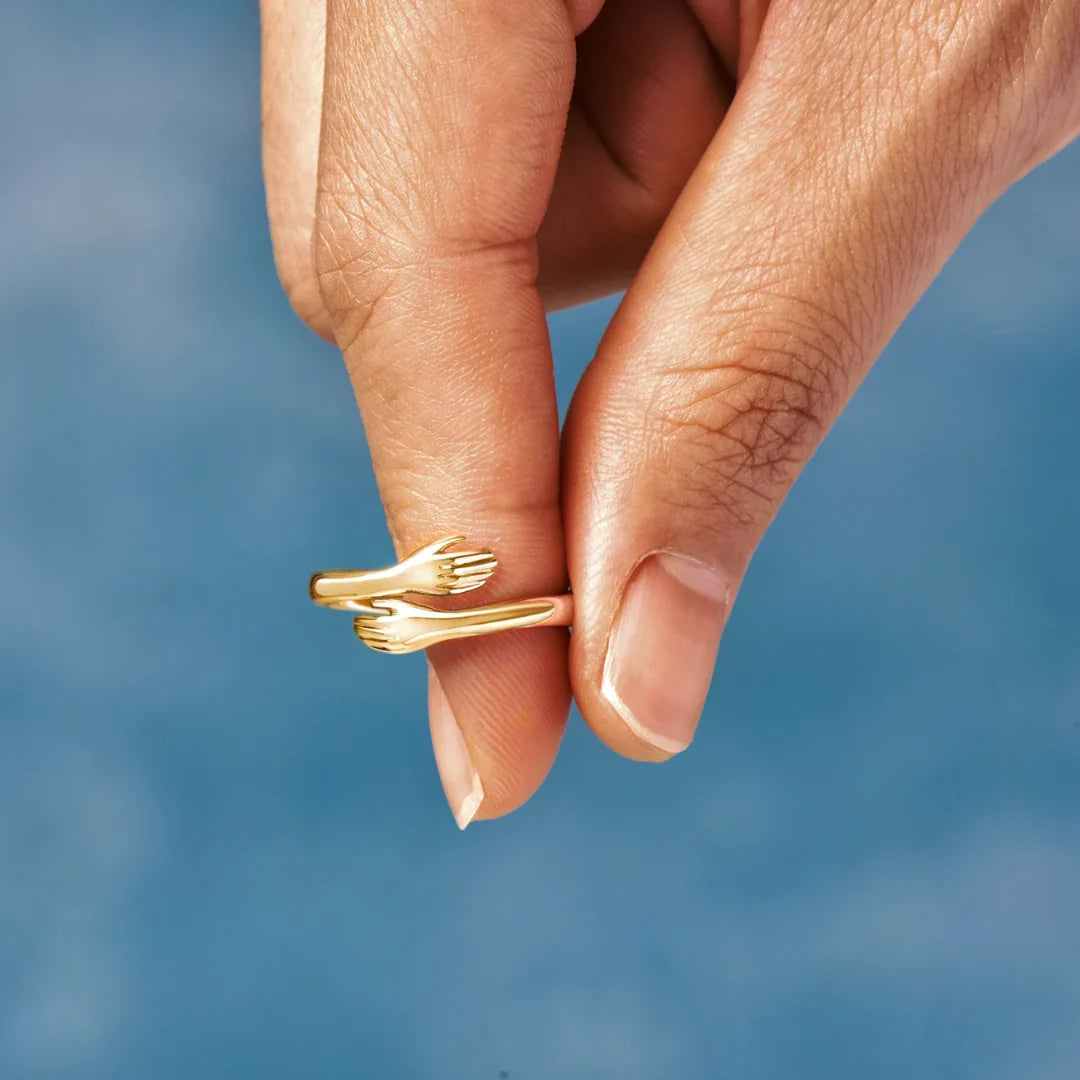 Bague « Étreinte Dorée »